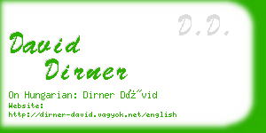 david dirner business card